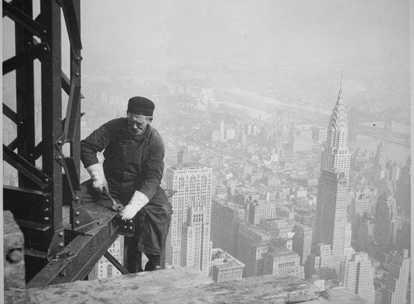 Bouw van Empire State Building New York